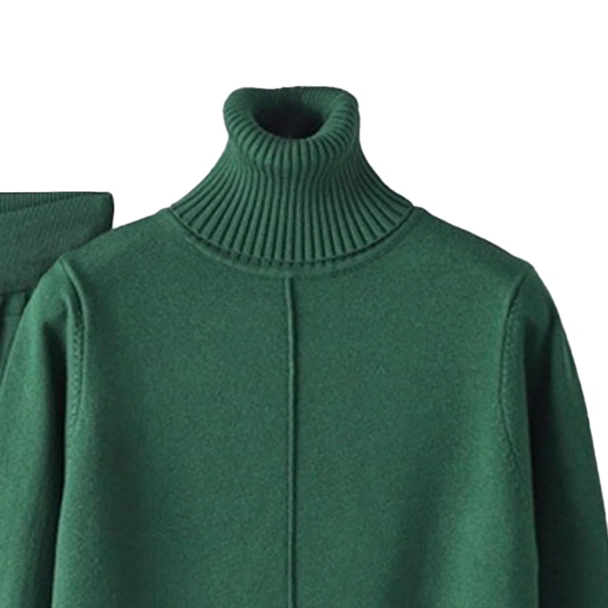 Completo Autunnale da Donna Composto da Due Pezzi, Maglione Oversize con Collo Alto, Pantaloni a Gamba Larga e Tuta Salotto 2025