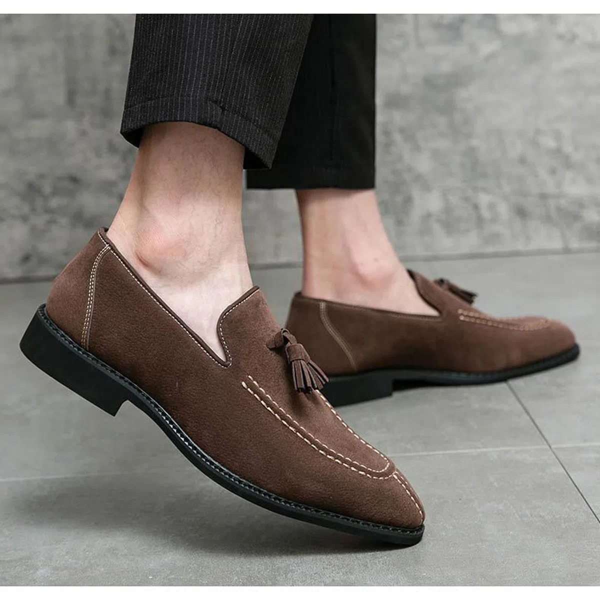 Mocassini da Uomo Eleganti, Slip-On Formali Smoking Ballo Matrimonio Lavoro
