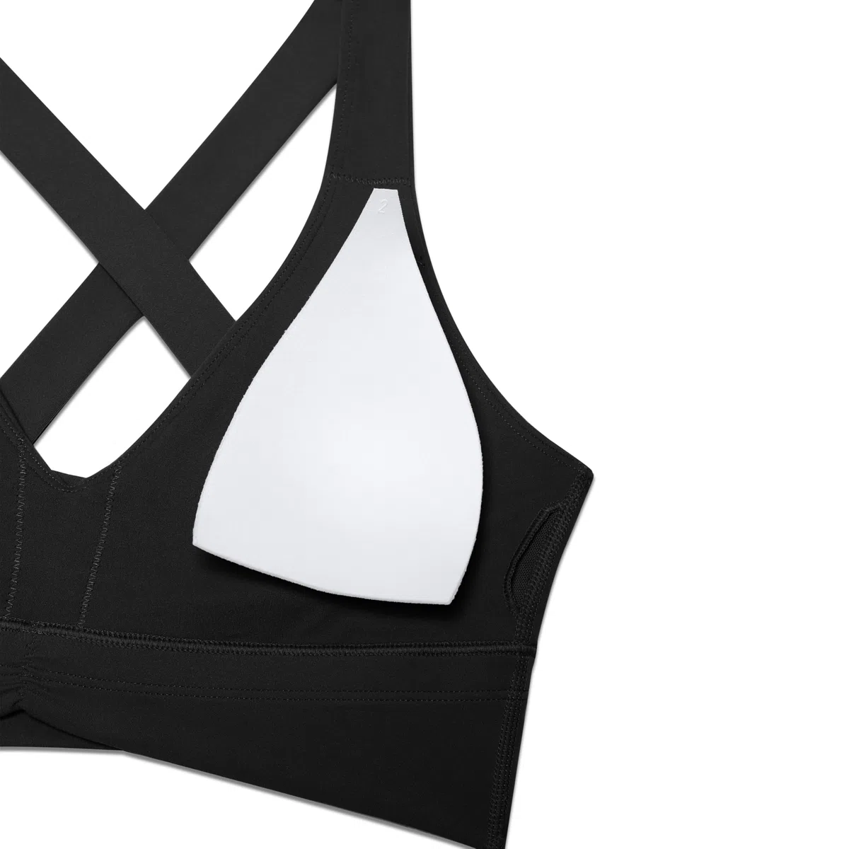 CRZ YOGA Butterluxe Donna Increspato Sport Reggiseni Collo a V Incrocio Schiena Yoga Canotta Tops