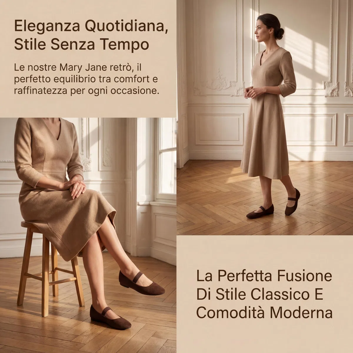 GLAMORA Ballerine da donna con cinturino elastico, Mary Jane, scarpe piatte comode, morbide e leggere, punta rotonda, ballerina classica, elegante, suola antiscivolo, scarpe da donna quotidiane