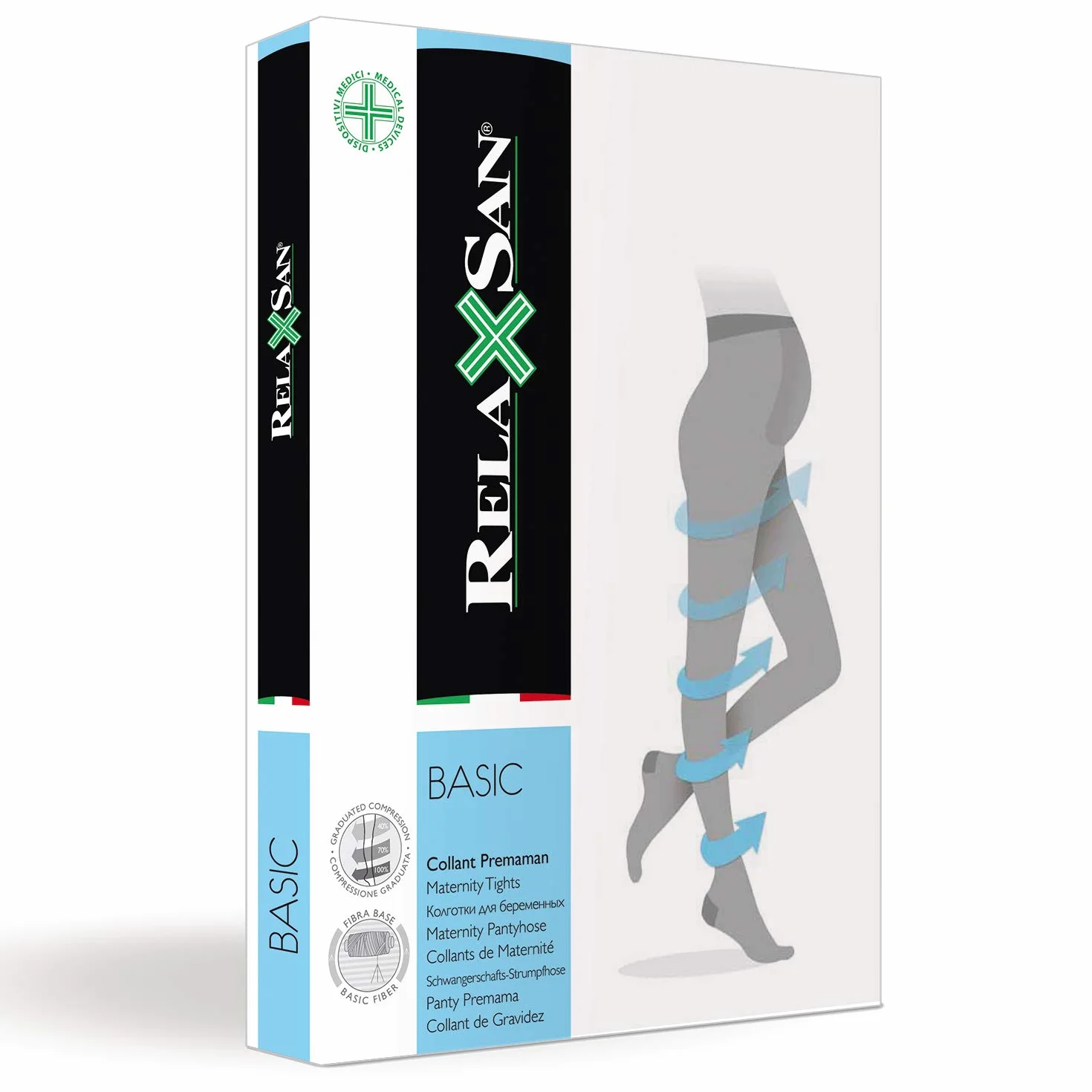Relaxsan Basic 890 collant gravidanza 140 Den compressione graduata 18-22 mmHg