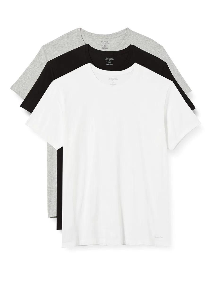Calvin Klein Confezione 3 t-Shirt Uomo Manica Corta Girocollo in Cotone tripack CK Articolo NB4011E S/S Crew Neck 3PK