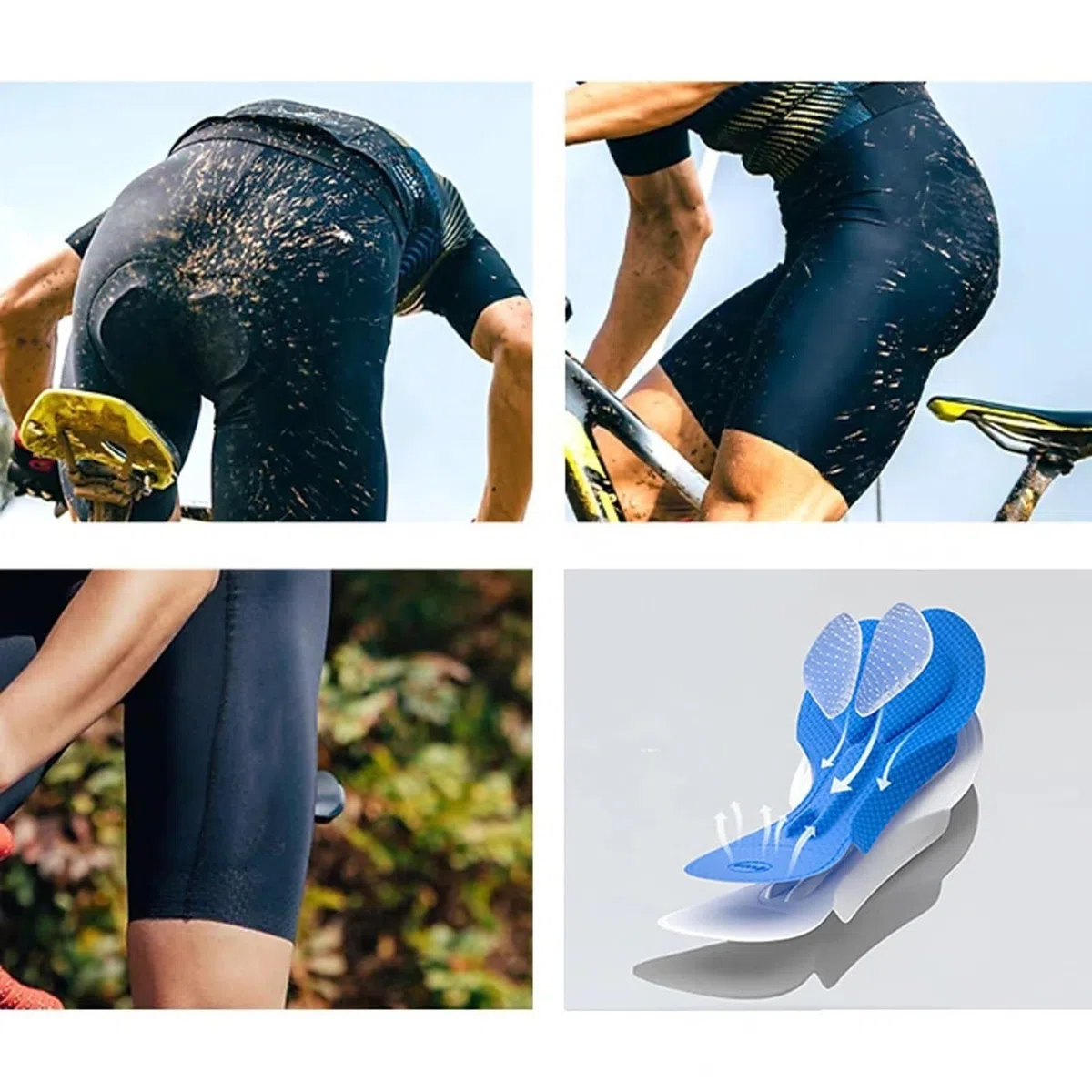 Abbigliamento Ciclismo Set Estate Completo Manica Corta Tuta Ciclismo + Pantaloncini Ciclismo Uomo, Asciugatura Rapida