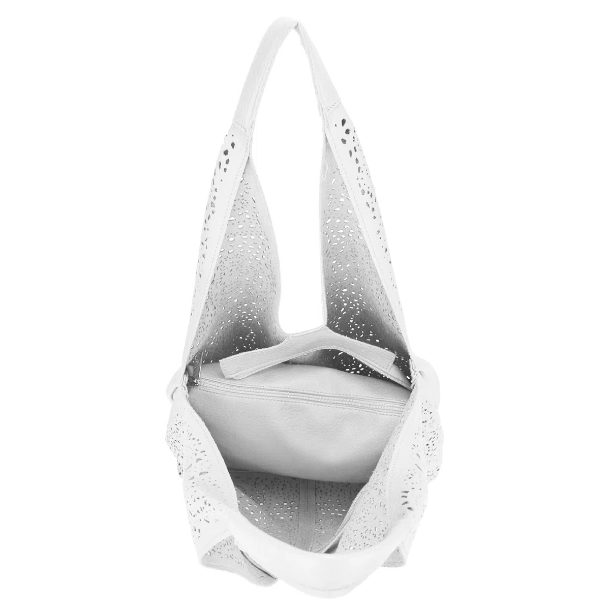 ANGELO Set di Borsa da Donna in Pelle PU, Hobo Bag a Spalla Traforata, Tote a Sacca con Pochette a Tracolla Regolabile, Elegante Capiente per Uso Quotidiano, Lavoro, Shopping, Università