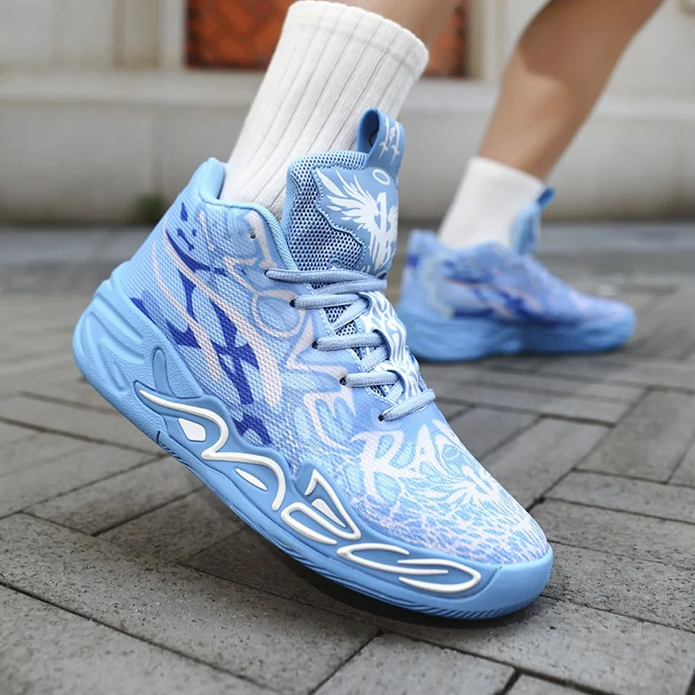 Scarpe da Basket da Uomo Antiscivolo Leggero Scarpe da Basket Alte Scarpe Casual Moda Scarpe Sportive Basket Sneaker Uomo Corsa Scarpe da Ginnastica Sport Outdoor