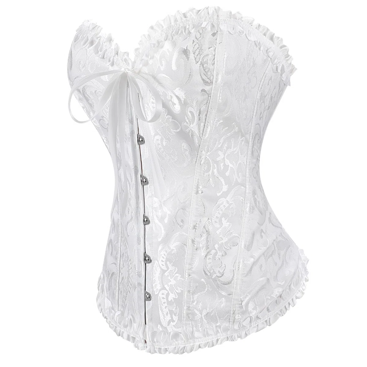 VONMELLI Corsetto Donna Sexy Bustino Shapewear Lingerie Elegante Corsetto Pizzo Fino Disossato Overbust Bustier Lingerie Top per Halloween, Carnevale, Cosplay e Feste