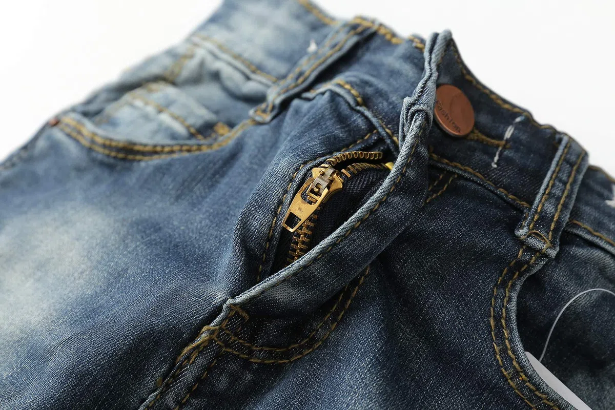 KIDSCOOL SPACE Jeans Slim da Bambina, Fascia Elastica per Bambini all'Interno di Pantaloni di Jeans Strappati