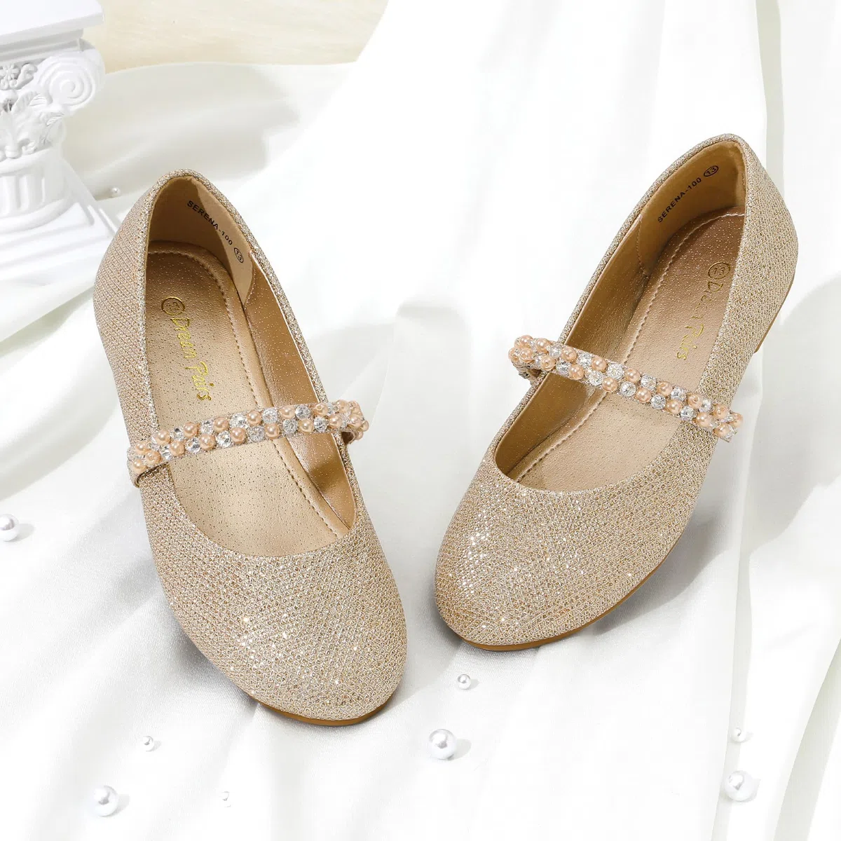 DREAM PAIRS Scarpe Basse Mary Jane per Bambine Ballerine Scarpe da Principessa per Scuola Matrimonio e Festa