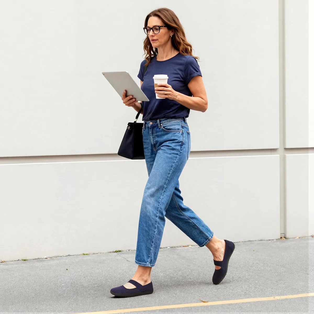 DREAM PAIRS Mary Jane da Donna – Ballerine in Maglia Effetto Barefoot, Supporto all'Arco Plantare – Scarpe Basse Casual Ufficio Lavoro Viaggi Passeggiate