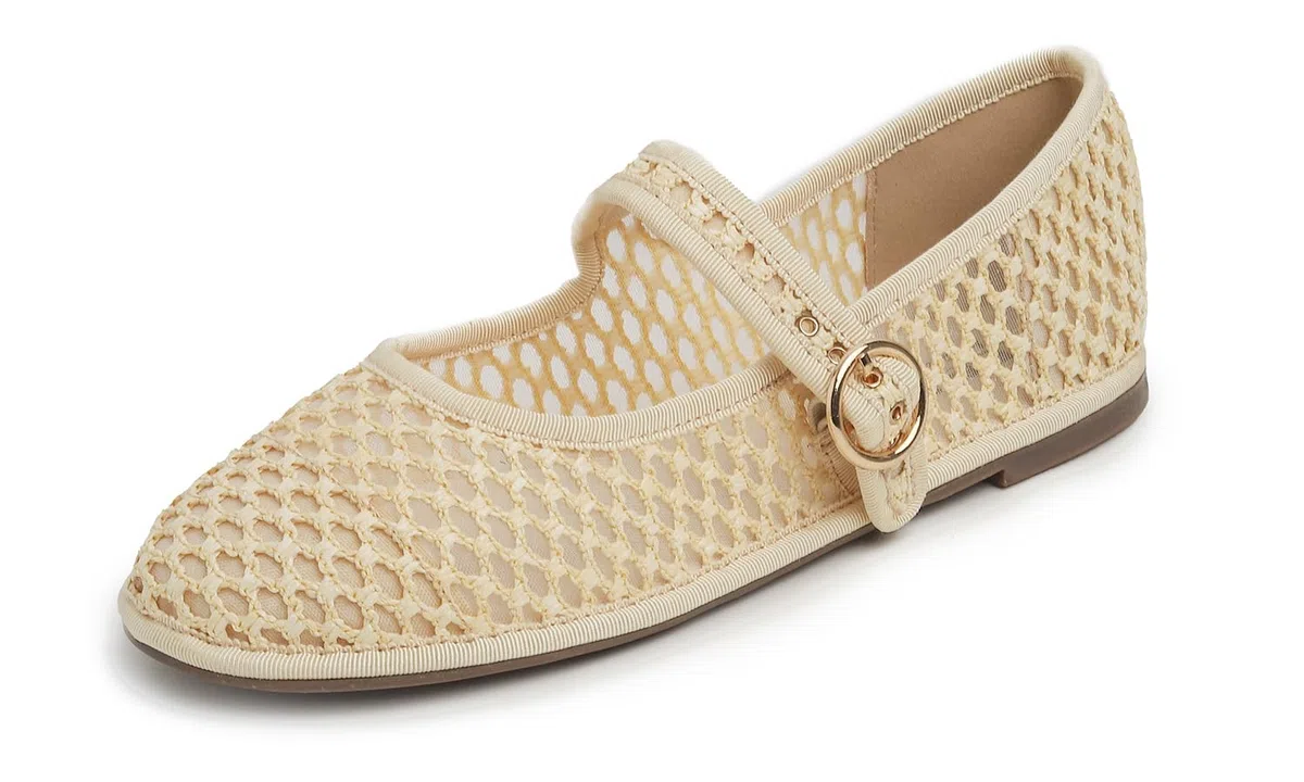 Feversole Women's Canvas Mary Jane Fashion，Scarpe Basse Classiche da Donna Décolleté Eleganti Mary Jane con Fibbia Morbida Scarpe da Ballo per Balletto per Donna