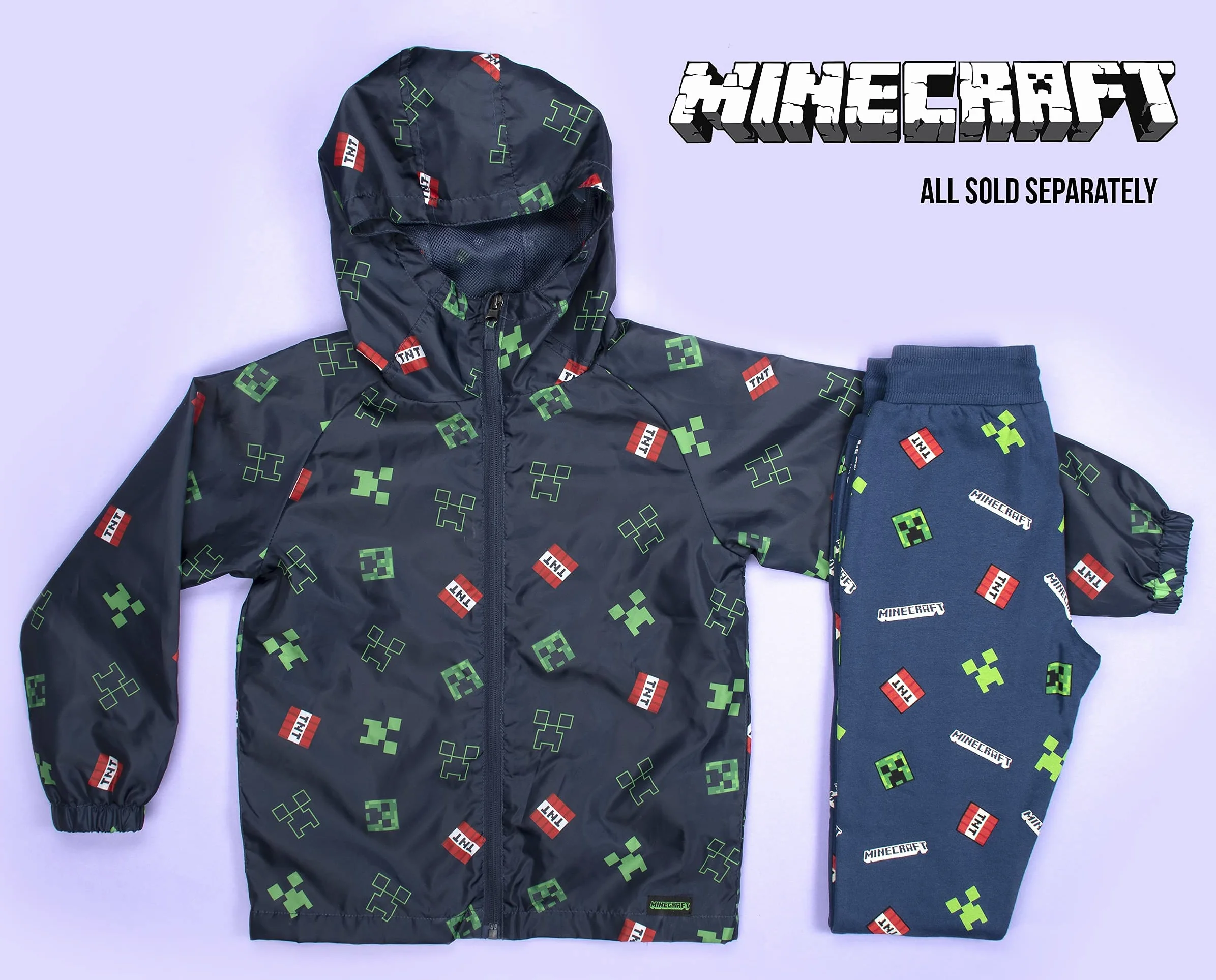MINECRAFT WATERPROOF JACKET with Hood