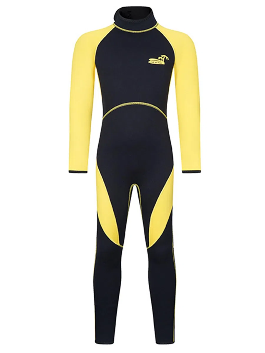 Muta subacquea per bambini da 3 mm, a maniche lunghe, termica, costume da bagno intero da bagno per ragazzi e ragazze, nuoto, immersioni, snorkeling, surf