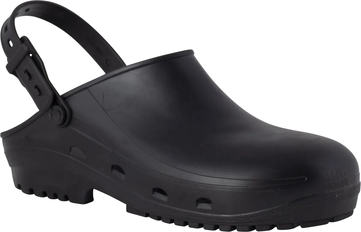 REPOSA Safe - Zoccoli Sanitari Donna e Uomo in Gomma, Ciabatte Sanitarie Anatomiche con Laccetto Regolabile, Suola Antiscivolo e Puntale di Sicurezza in Acciaio, Scarpe Sanitarie Antishock Traspiranti