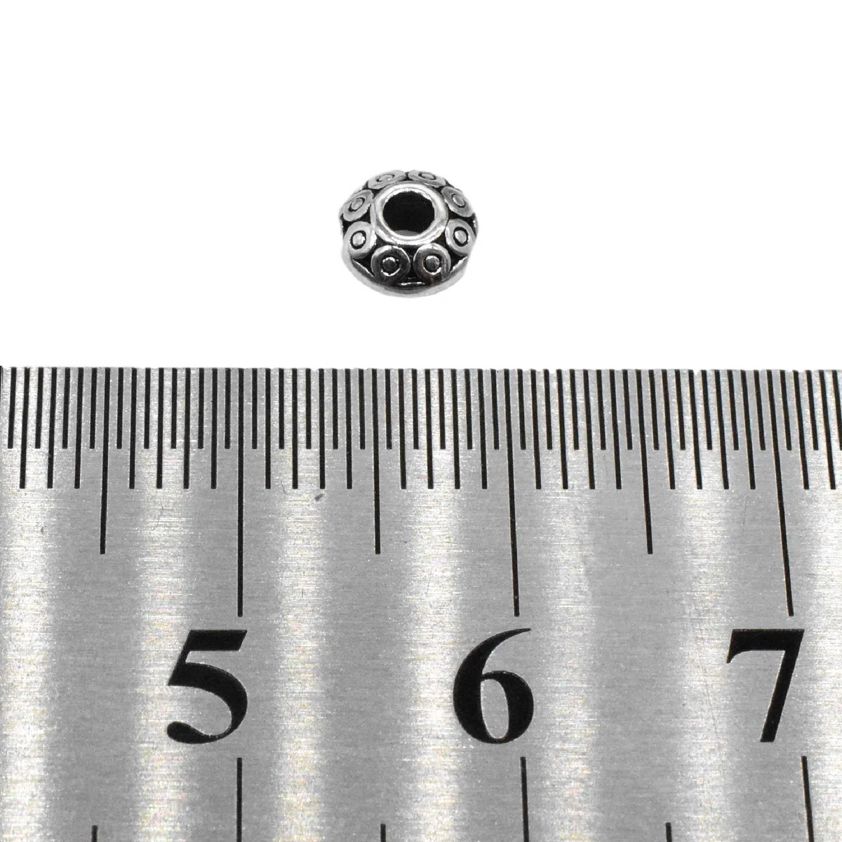 15 perline distanziatore in argento Sterling 925, per collana, braccialetto distanziatore 6 mm