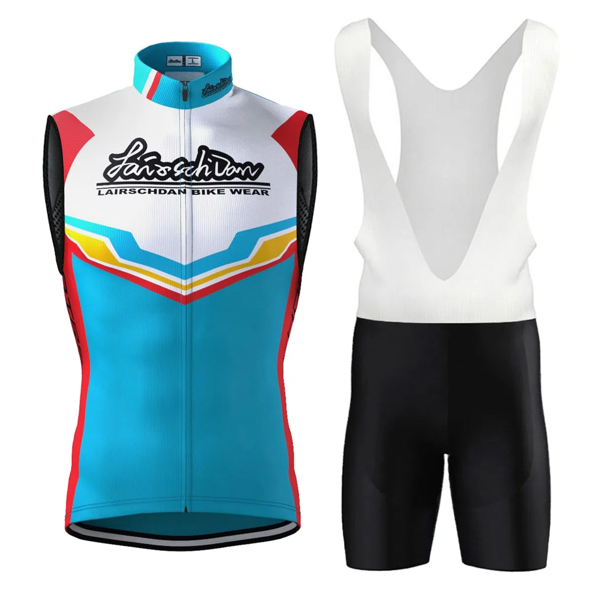 Completo Ciclismo Uomo Abbigliamento Bici MTB Estivo Tuta Ciclista,Maglietta Bicicletta Senza Maniche Gilet e Salopette Pantaloncini con 9D Gel Imbottiti,Maglia Ciclo Sleeveless Asciugatura Rapida