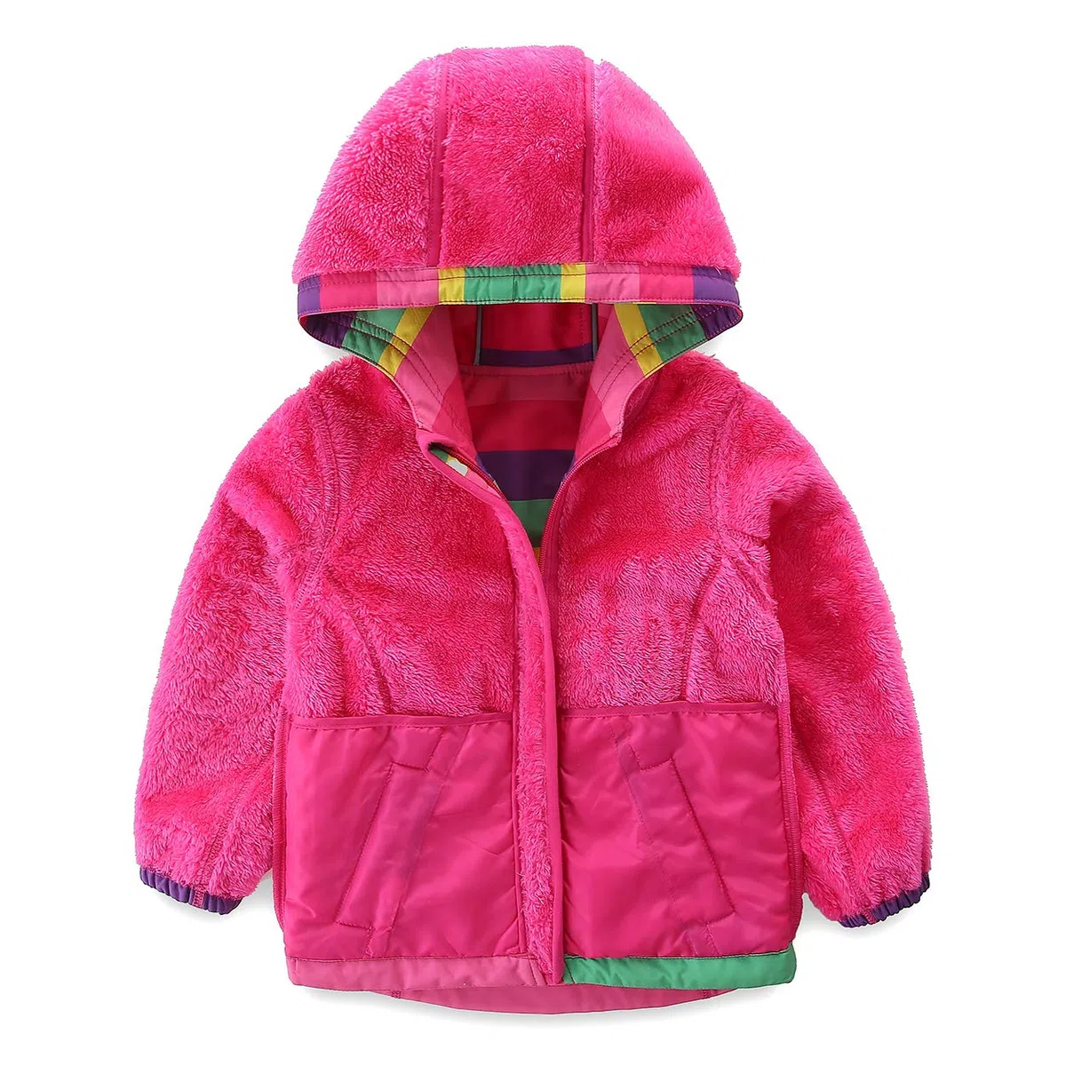 Giacca a Vento Felpata Impermeabile da Bambino con Cappuccio - Disponibile in Varie Taglie per Bimbi da 1 a 7 Anni