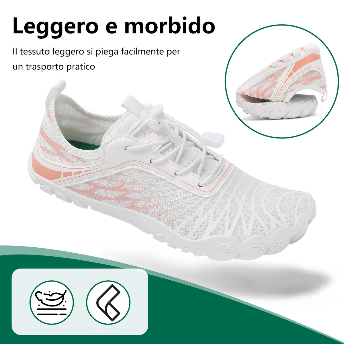 SAGUARO Scarpe Barefoot Minimaliste Donna Scarpe da Scoglio Traspiranti Asciugatura Rapida, 35-43 EU