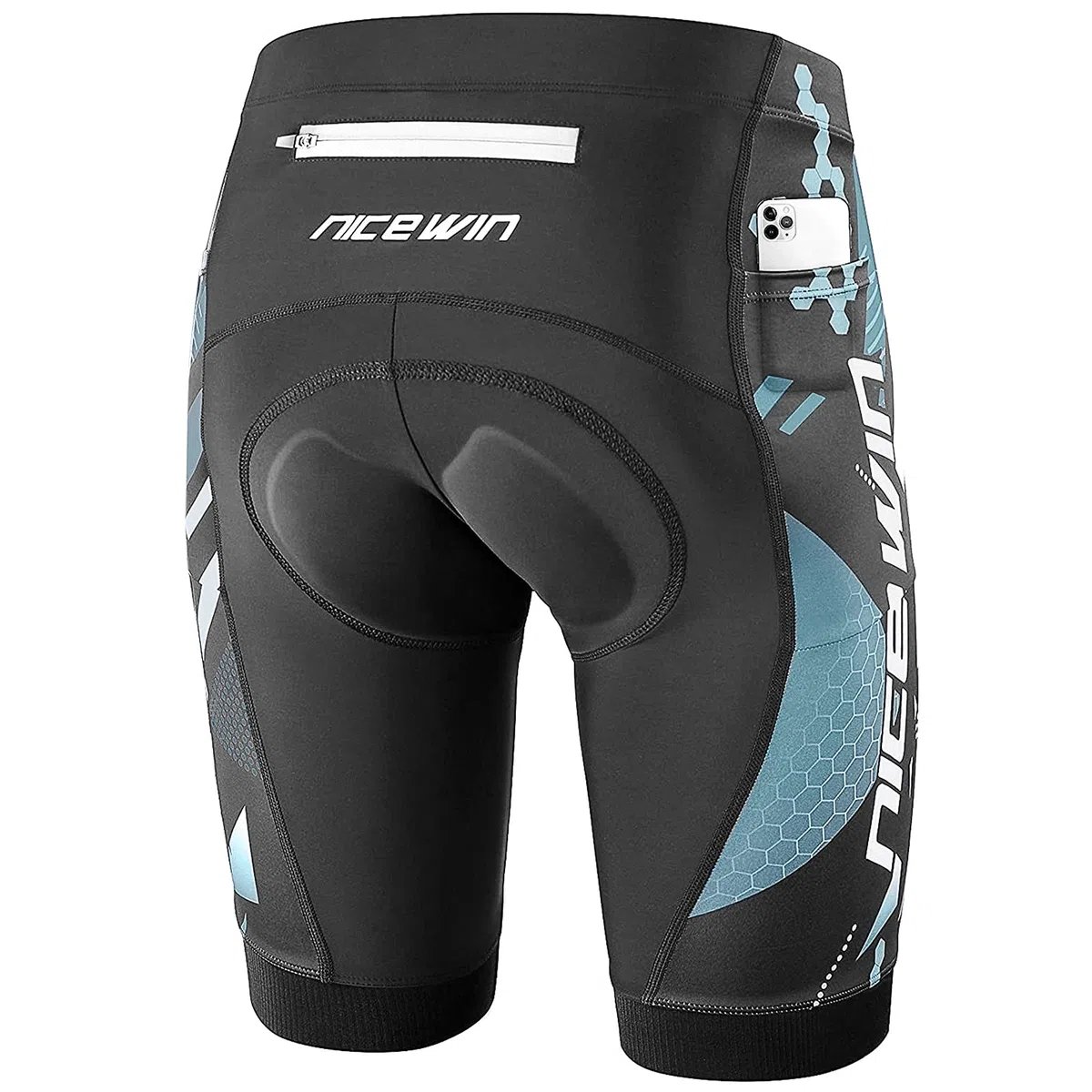 NICEWIN - Pantaloncini da Ciclismo e Motociclismo da Uomo, con Imbottitura 3D, ad Asciugatura Rapida