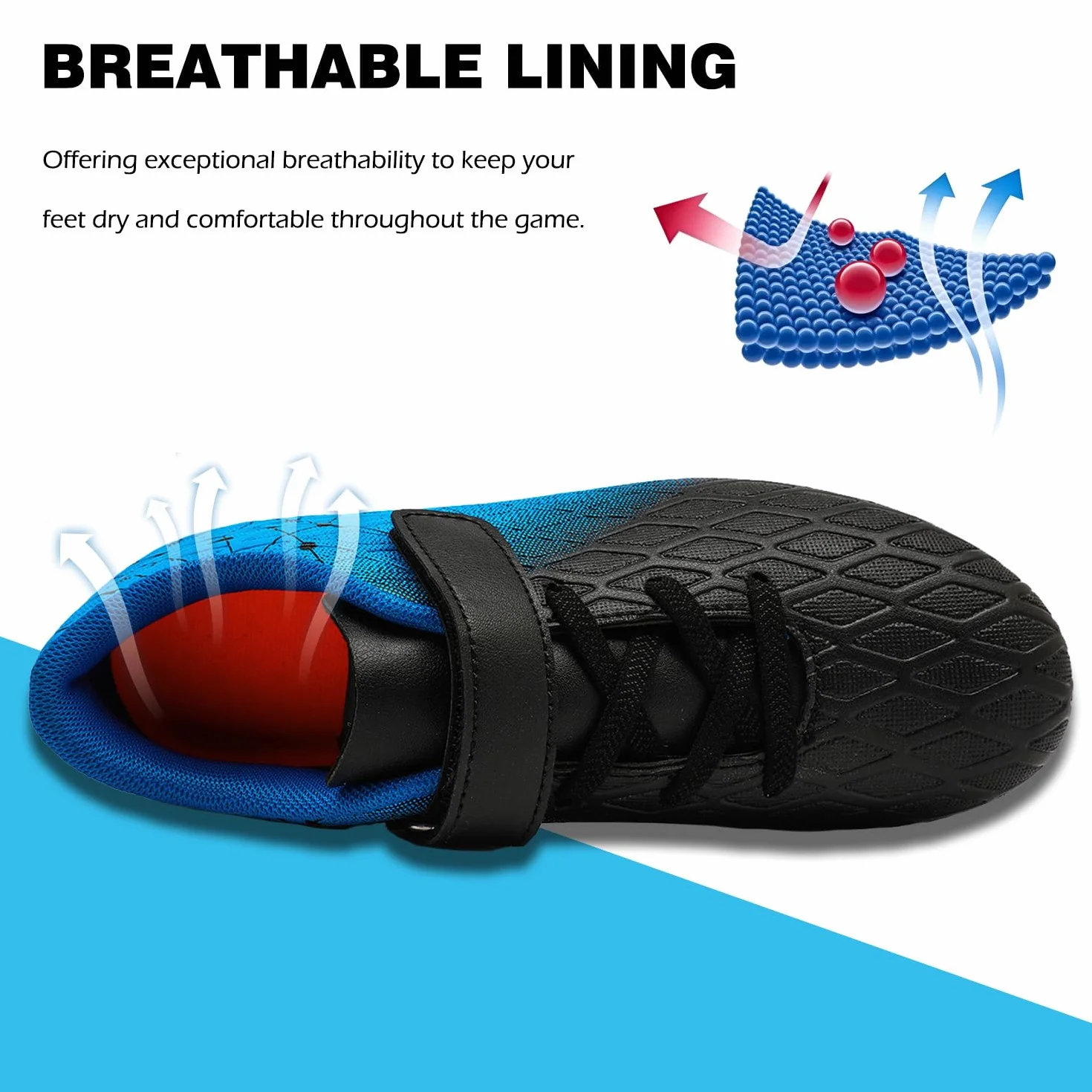 DimaiGlobal Scarpe da Calcio Bambini Ragazzi con Tacchetti Bassi Professionali Scarpe da Calcetto Futsal e Allenamento per Interno/Esterno - Antiscivolo Junior