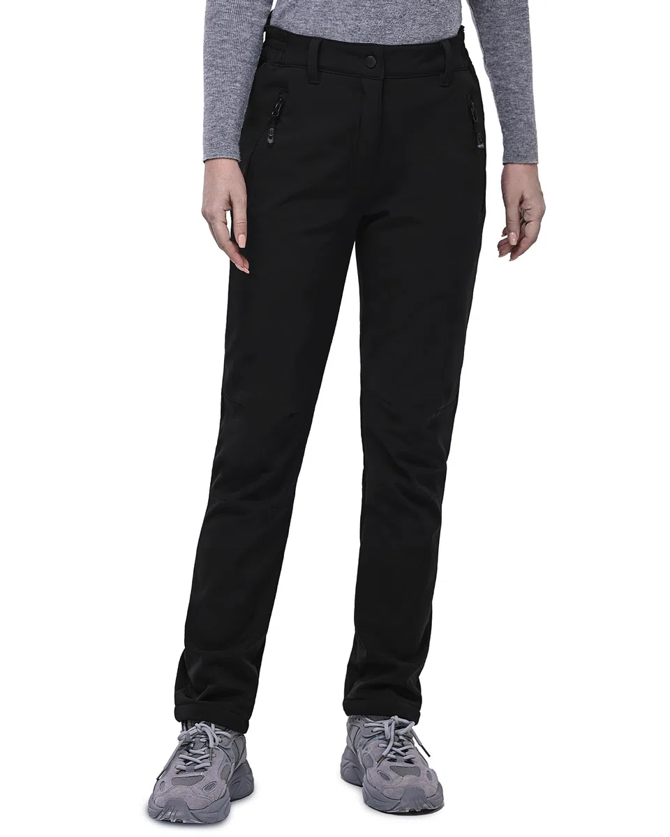 33,000ft Pantaloni da trekking da donna, impermeabili, antivento, con calda imbottitura