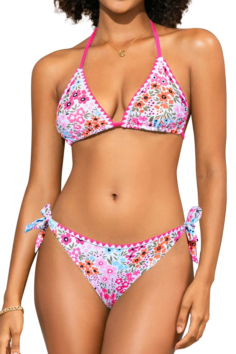SHEKINI Bikini da donna a triangolo con lacci, costume da bagno con schiena scoperta, costume da bagno in due pezzi