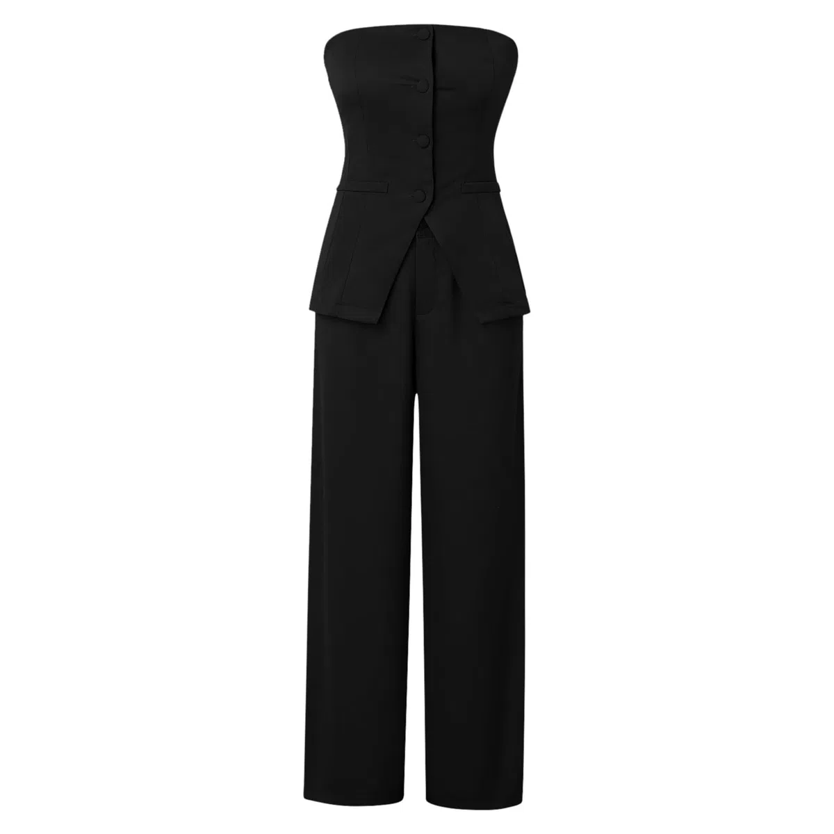 Tailleur Donna Eleganti Completo Donna Elegante Cerimonia Completo Top Senza Spalline Tuta Set Gilet Estivo Pantaloni da Ufficio Giacche Due Pezzi Elegante Suit