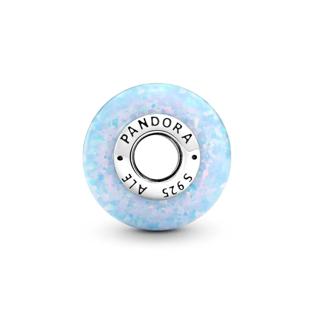 PANDORA Moments - Charm in argento sterling con opali creati in laboratorio