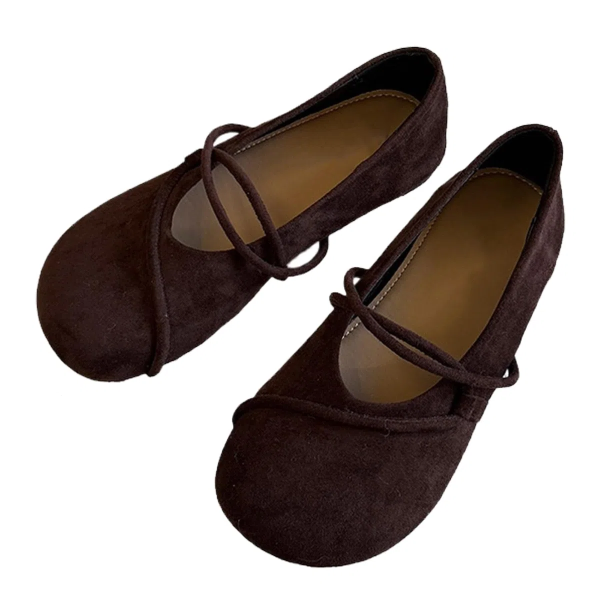 Mary Jane Flat, scarpe ortopediche in pelle scamosciata, con punta arrotondata, classiche, scarpe Mary Jane, scarpe casual da lavoro