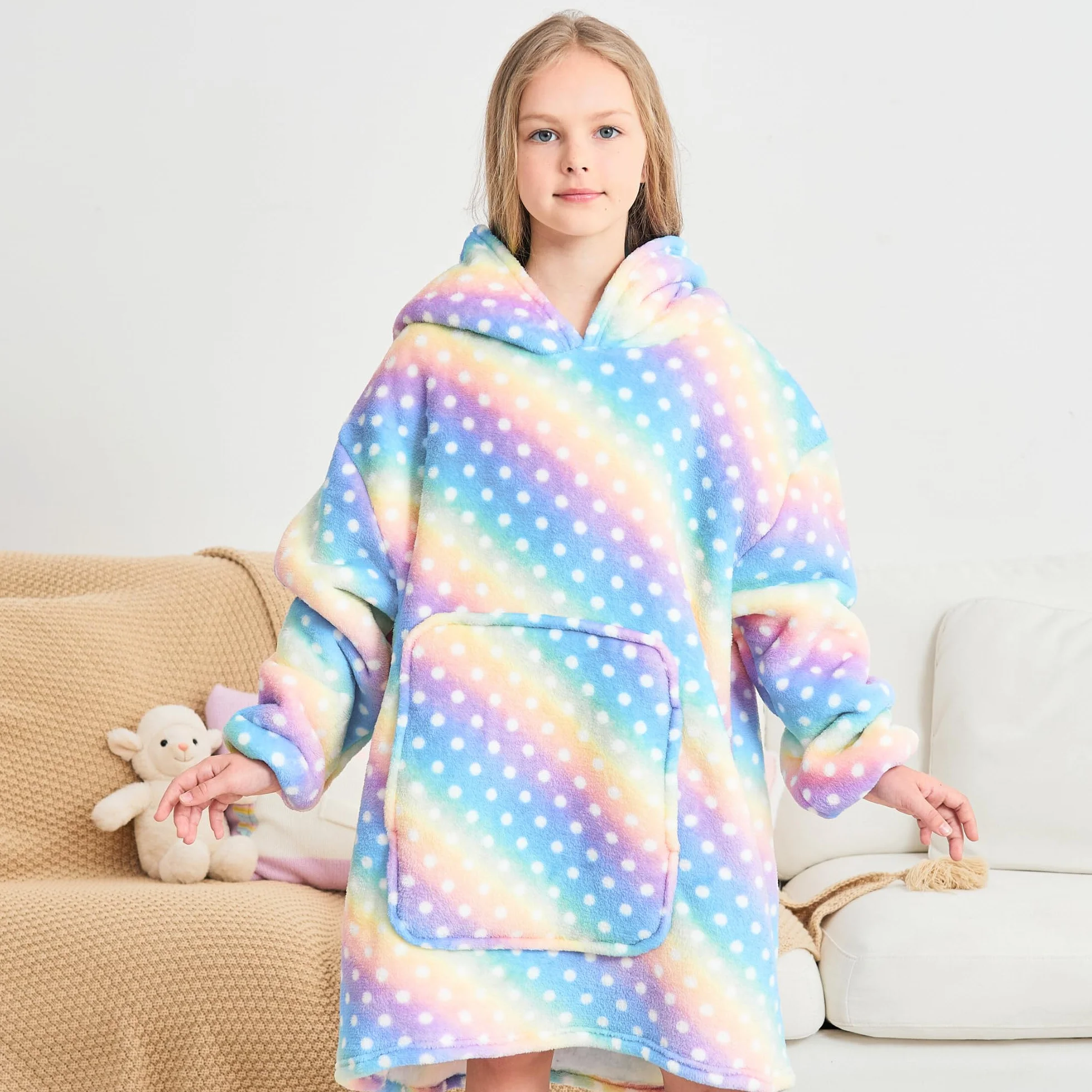 Felpa con Cappuccio Unicorno per Ragazze, Unicorno Felpa con Cappuccio Oversize per Bambini