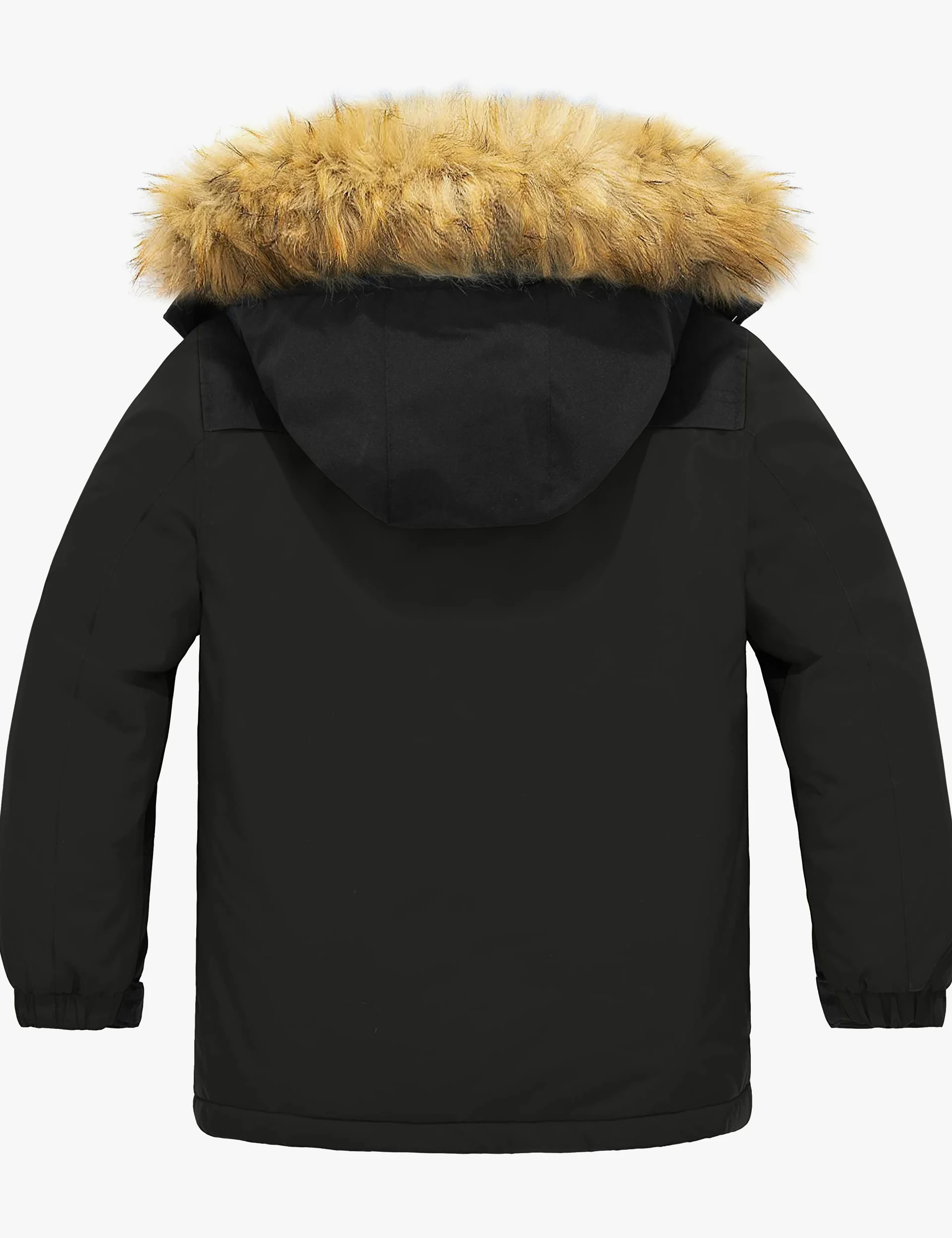 Wantdo Giacca da Sci Impermeabile Invernale Cappotto da Cappuccio Antivento Caldo Parka da Neve in Pile Morbido Bambino