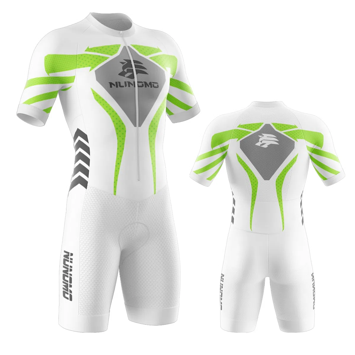 Tuta Intera da Triathlon da Uomo, Leggera, Traspirante, a Maniche Corte, per YriathlonTuta da Triathlon a Maniche Corte da Uomo, MTB Body Trisuit Cycling Skinsuit with Gel Pad