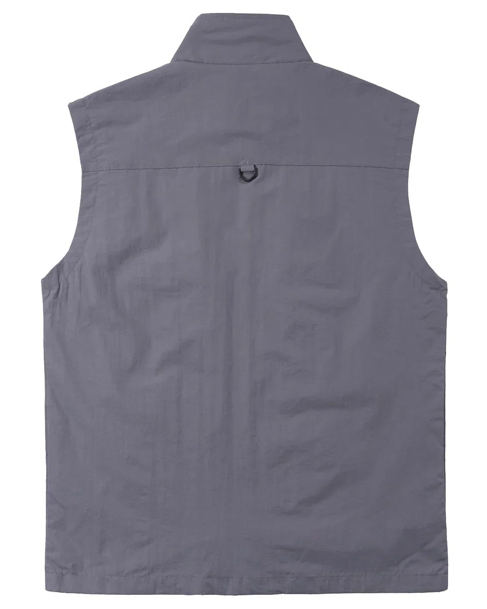 Gilet da Pesca da Uomo Asciugatura Rapida Giubbotto Senza Maniche Multitasche All'aperto Panciotto da Lavoro Caccia Trekking Fotografia Reporter