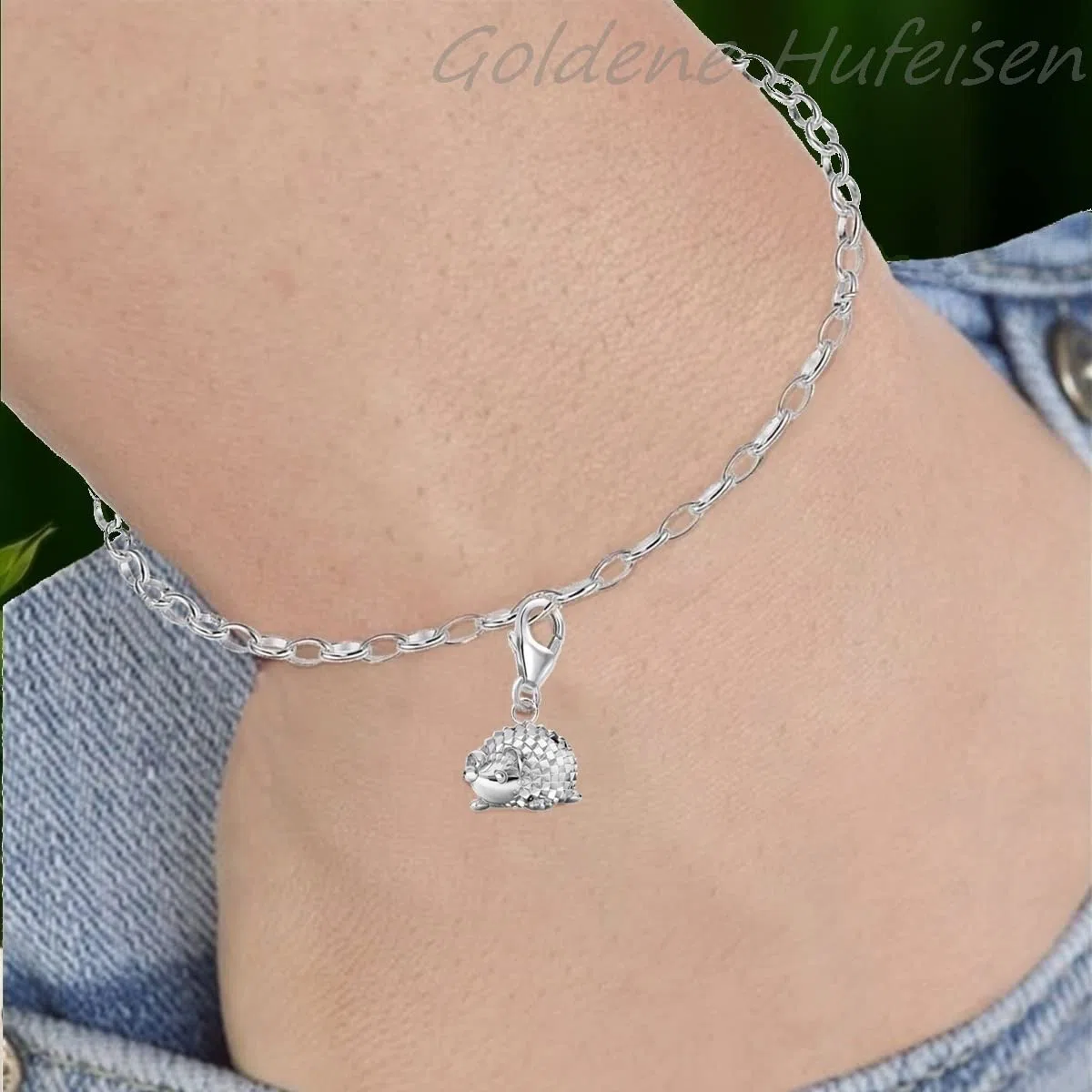Ciondolo a forma di animale, per bracciale, in vero argento 925, per bambine e ragazze