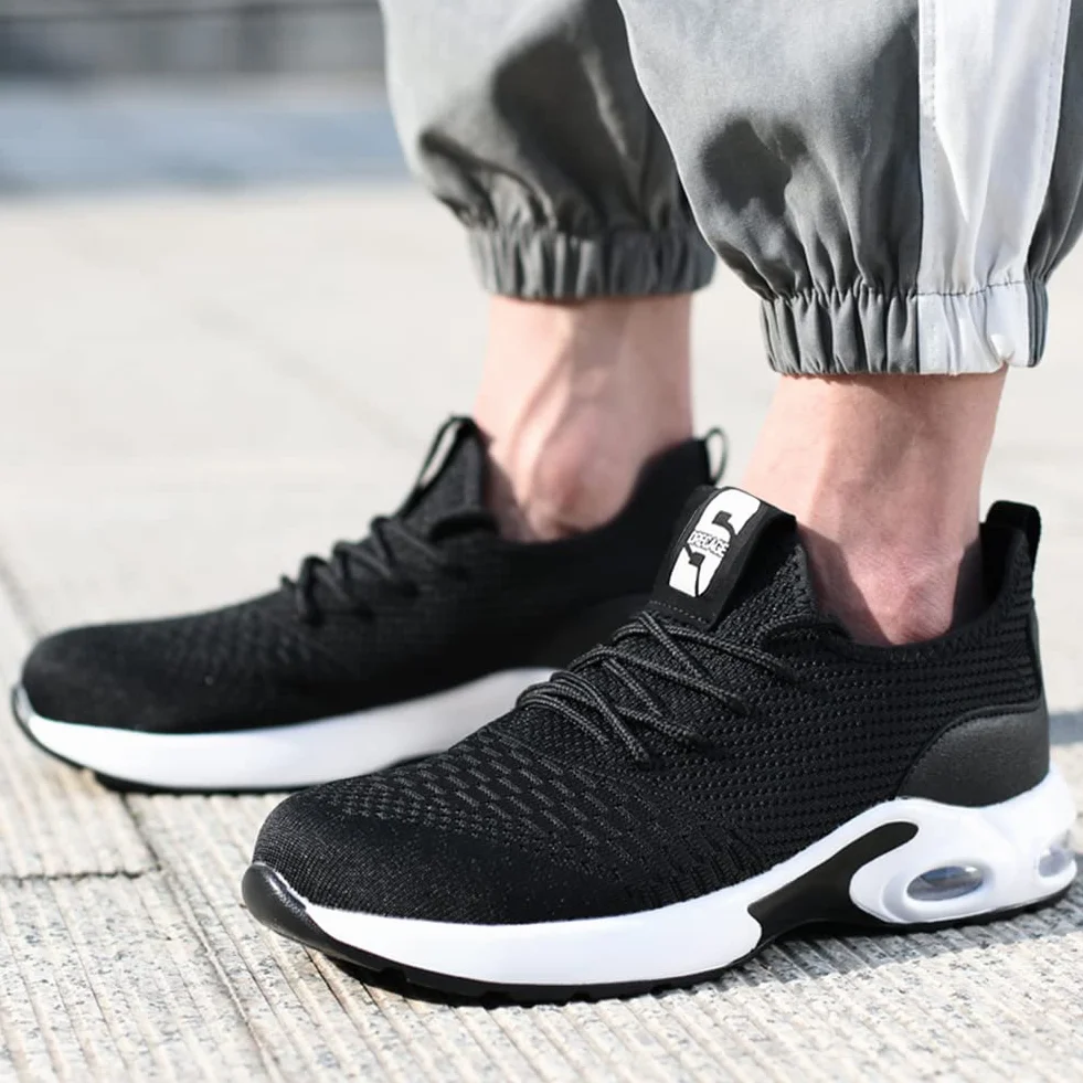 Scarpe Antinfortunistiche Uomo Donna Leggere Scarpe da Lavoro con Punta in Acciaio Traspiranti Antiscivolo Scarpe Sportive di Sicurezza