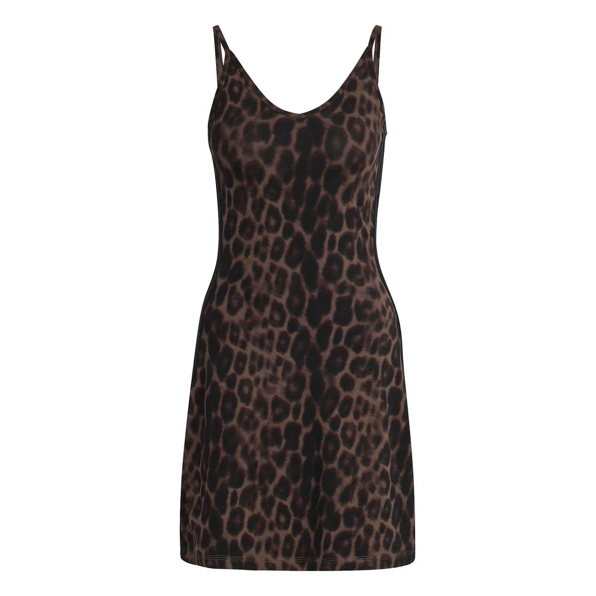 adidas Women Abito Mini con Stampa Leopardata e 3 Righe Essenziali per la Stagione
