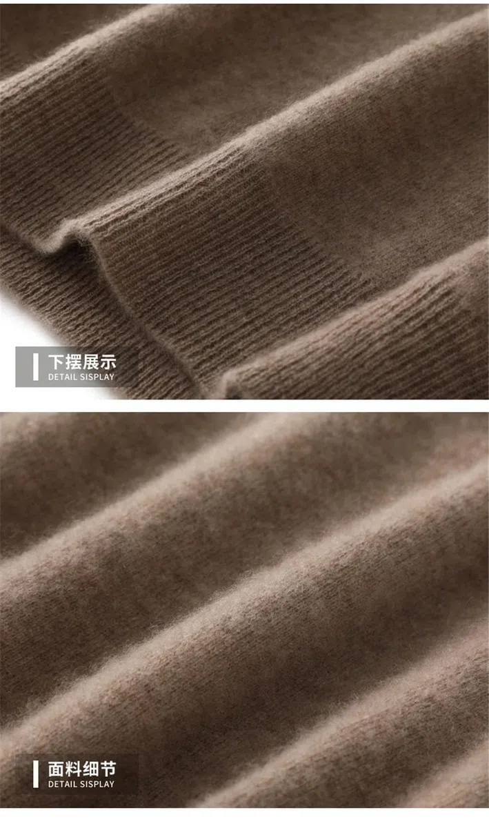 Hamthuit Maglione da Uomo Autunno/Inverno Pullover Girocollo A Maniche Lunghe in Lana Lavorato A Maglia Slim Fit Maglione Casual