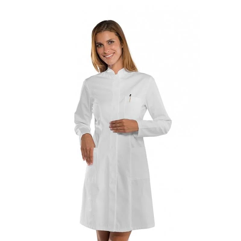 Isacco Camice Donna Super Strech Cotone Elasticizzato Collo alla Coreana 007878 (L)