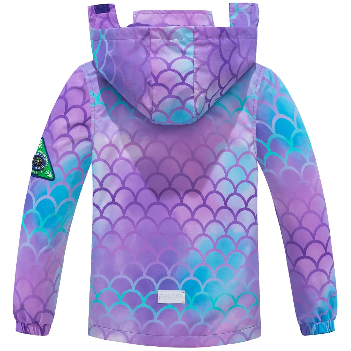 Fewlby Ragazze Giacca Impermeabile con Cappuccio, Poncho da Pioggia Bambini Giacca a Vento Cappotto Antipioggia Giacche Leggero Capispalla per Primavera Autunno, 2-3 Anni