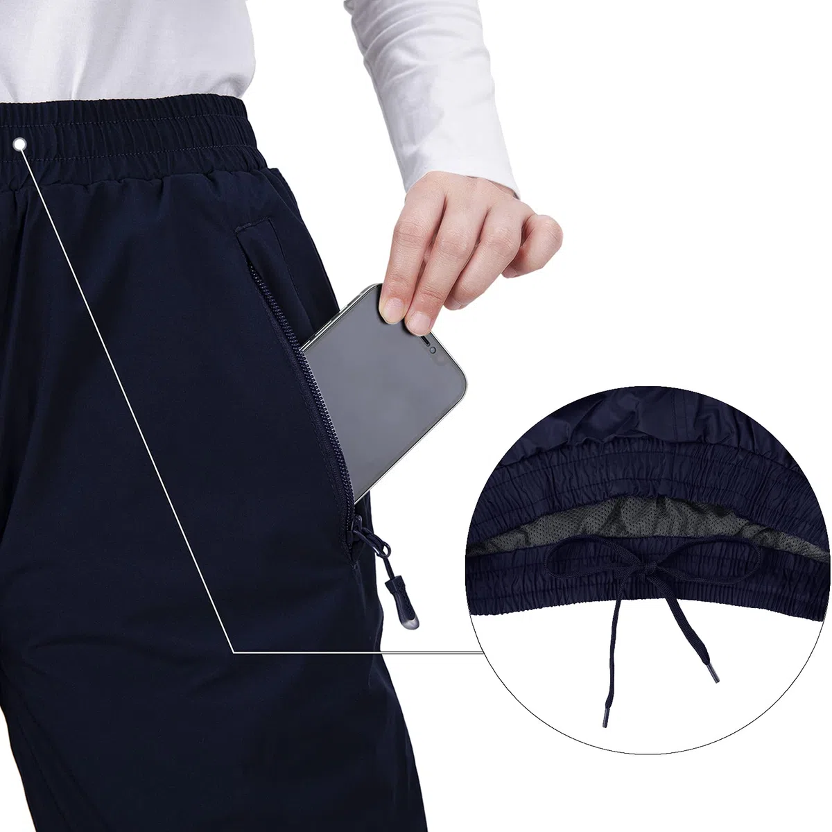 33,000ft Pantaloni Impermeabili da Donna Antipioggia Traspirante Leggero Trekking Outdoor