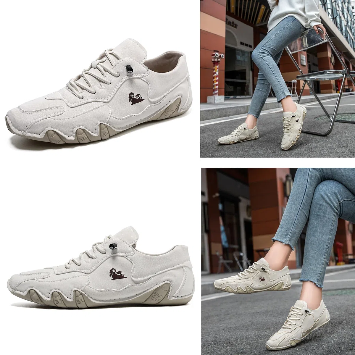 Chaussures Barefoot Femme Homme, VogLDeck Beck Shoes Imperméables Respirantes, Légères Antidérapantes pour Marche Outdoor, Randonnée, Voyage et Quotidien(Beige,40 EU)