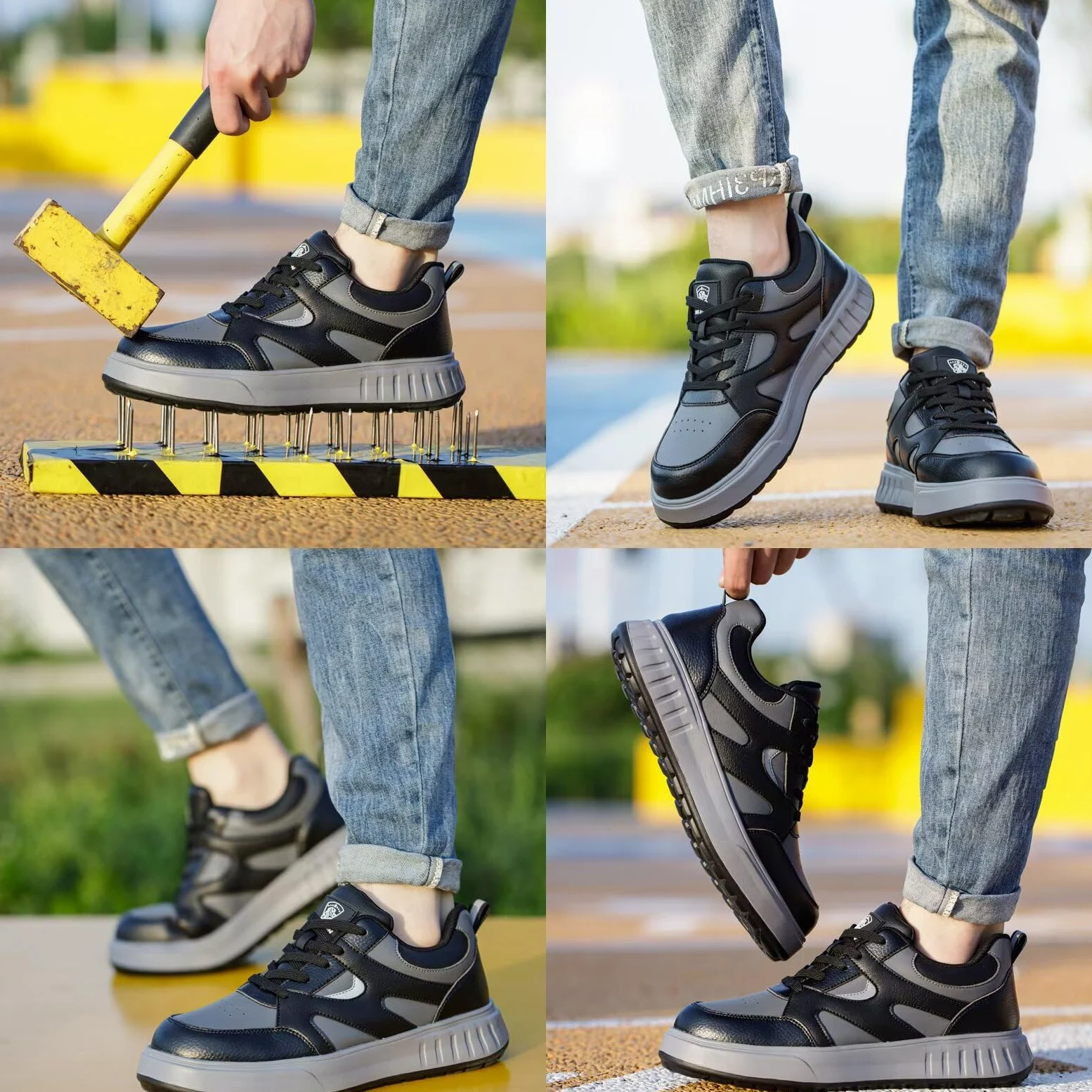 Scarpe Antinfortunistiche Uomo Donna Leggere Scarpe da Lavoro con Punta in Acciaio Comode Scarpe Sicurezza Traspiranti