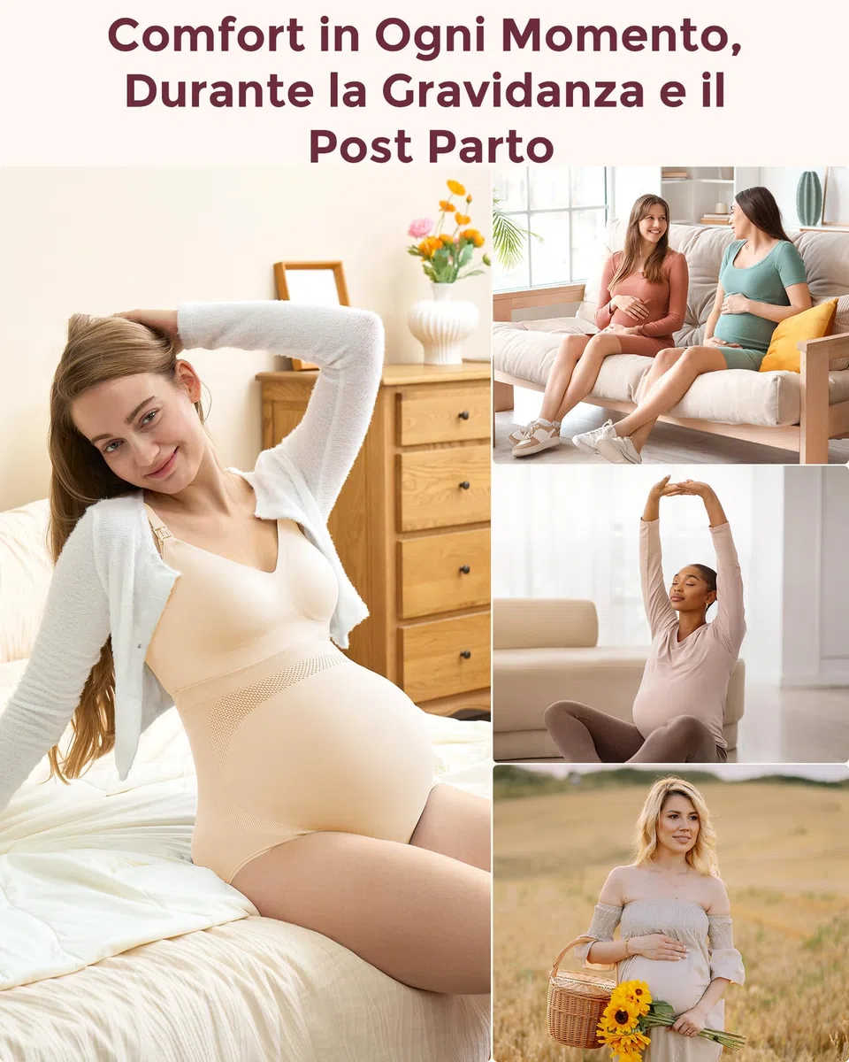momcozy Intimo Donna Premaman Vita Alta - Morbido, Elasticizzato e Senza Cuciture, Adatto sopra la Pancia