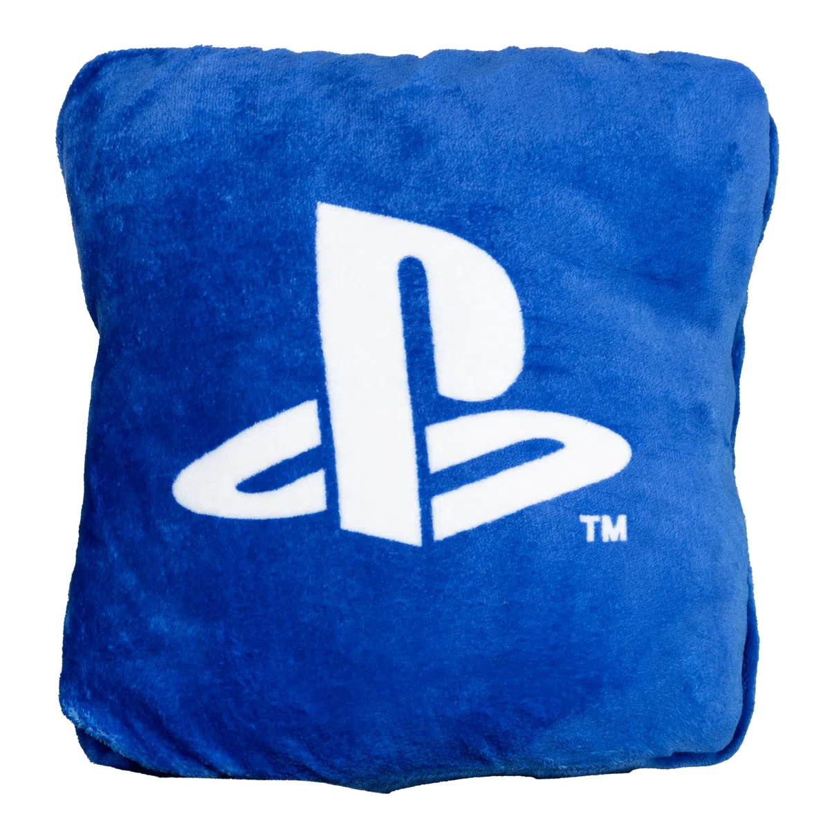 Paladone PlayStation - Coperta con cuscino 2 in 1, con licenza ufficiale, coperta da viaggio Sony, pieghevole, morbida e soffice, design compatto per sala giochi o decorazione camera da letto, ideale