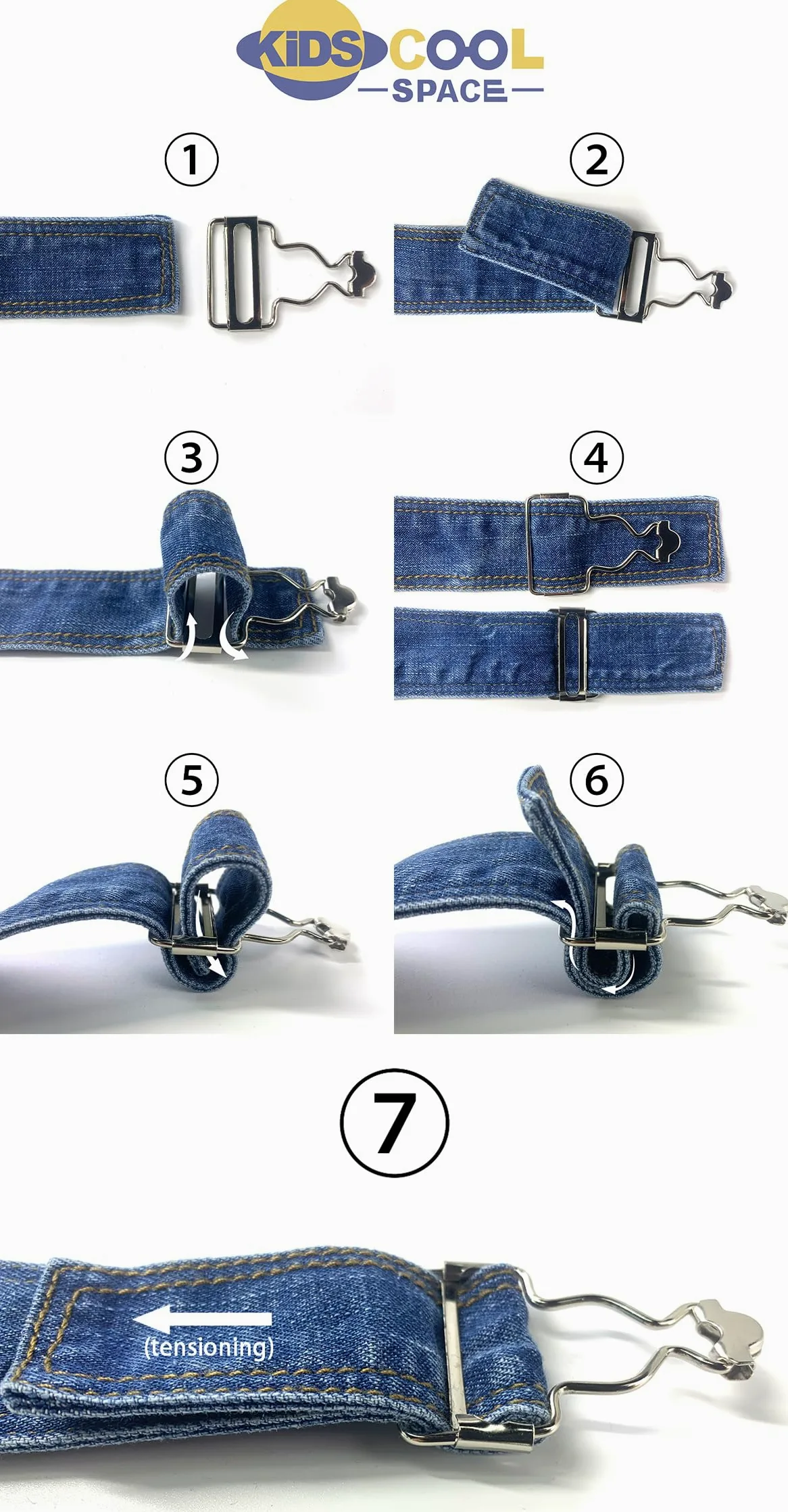 KIDSCOOL SPACE Kid Boy Girl Tasca con bavaglino piccola Cinghie regolabili Salopette di jeans, maglione strappato carino in denim