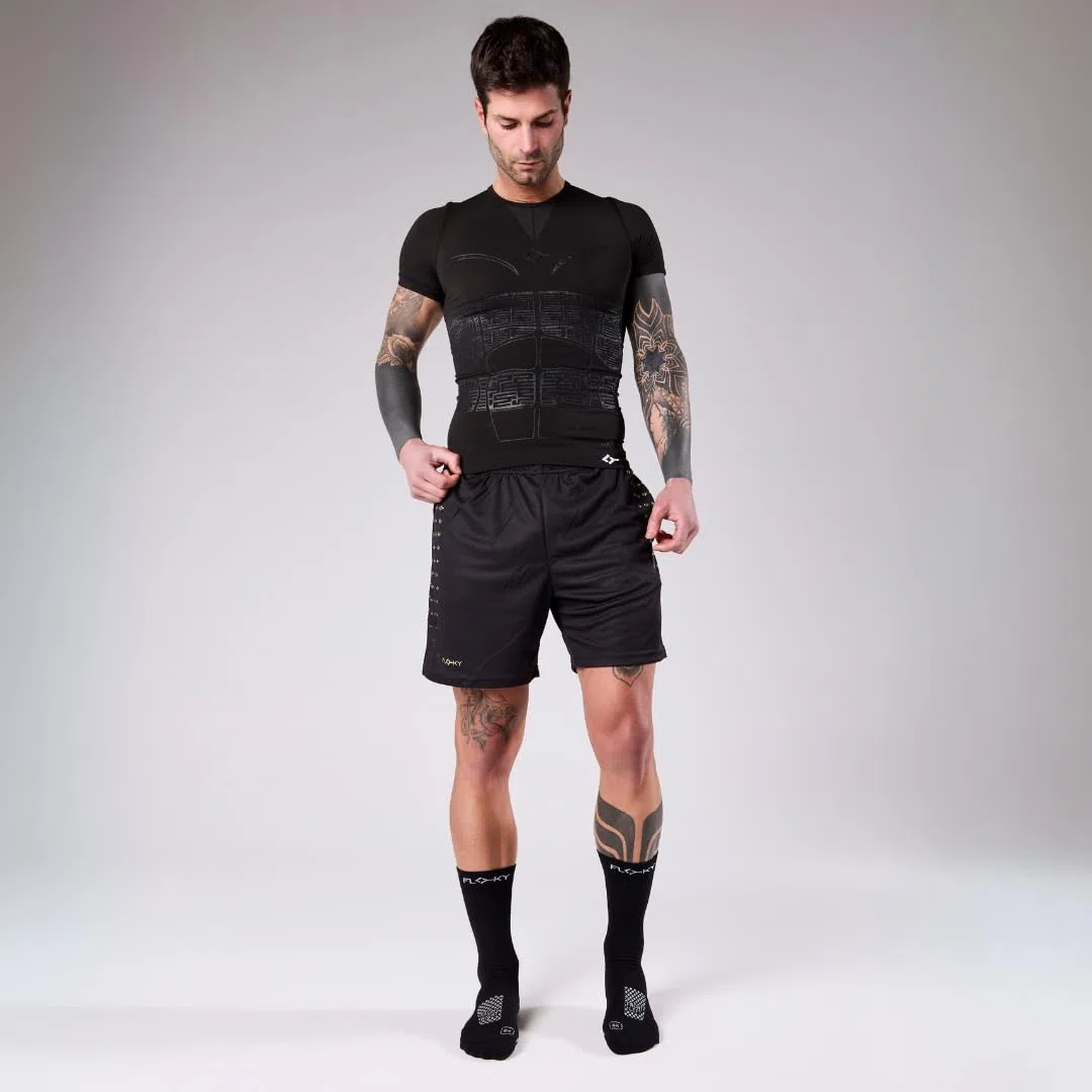 FLOKY RUN UP MEDIUM calze biomeccaniche running e trekking. Calza a compressione. Protezione tendine d'Achille e muscoli gamba, supporto plantare. Massima riduzione vibrazioni.