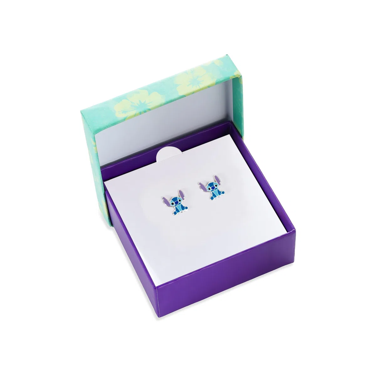 Orecchini Disney Lilo e Stitch, Argento Sterling con Smalto per Bambini e Bambine, Gioielli Disney
