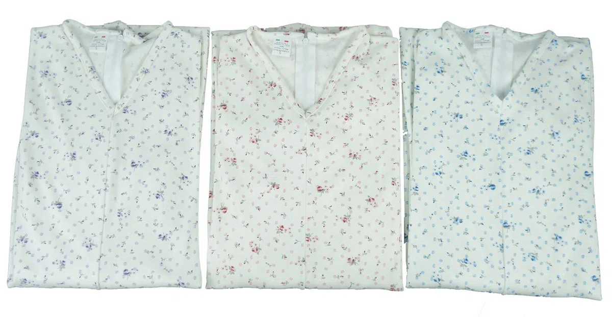 MADE IN ITALY Saggio Tutone Pigiama Intero Anziano Unisex Mezza Stagione