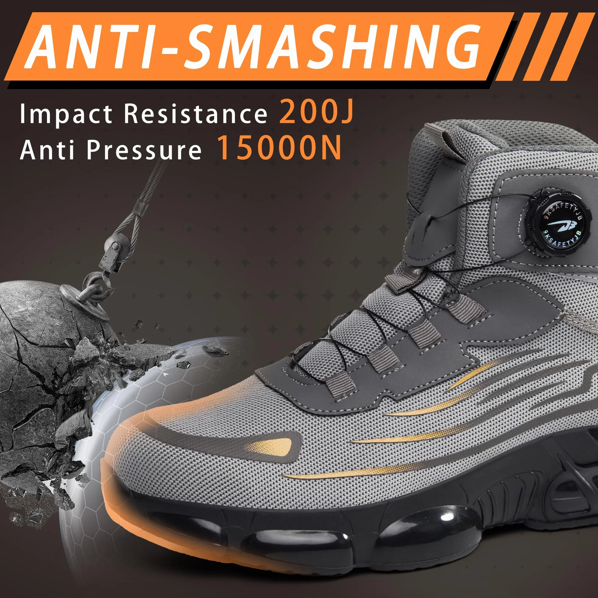 Scarpe Antinfortunistiche Alte Leggere Uomo Donna Scarponi Antinfortunistiche Ammortizzate Traspiranti Scarpe da Lavoro Comode con Punta in Acciaio