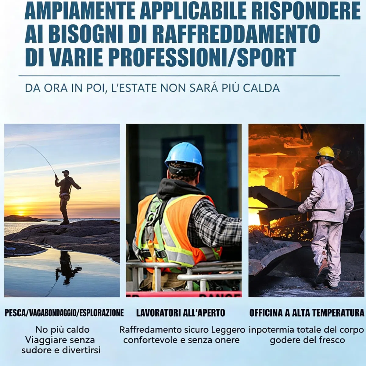 Qianly Gilet Estivo rinfrescante, Abbigliamento da Lavoro Leggero per Lavoratori all'aperto e Ciclisti, L