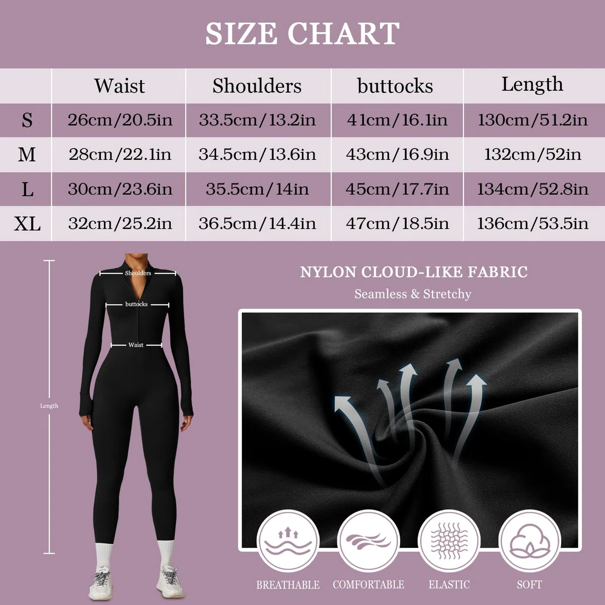 Tuta Intera Donna Sportiva Maniche Lunghe Jumpsuit Aderente Sexy Cerniera Completo per Yoga Palestra Abbigliamento Zip Costine Tutina Sportivo